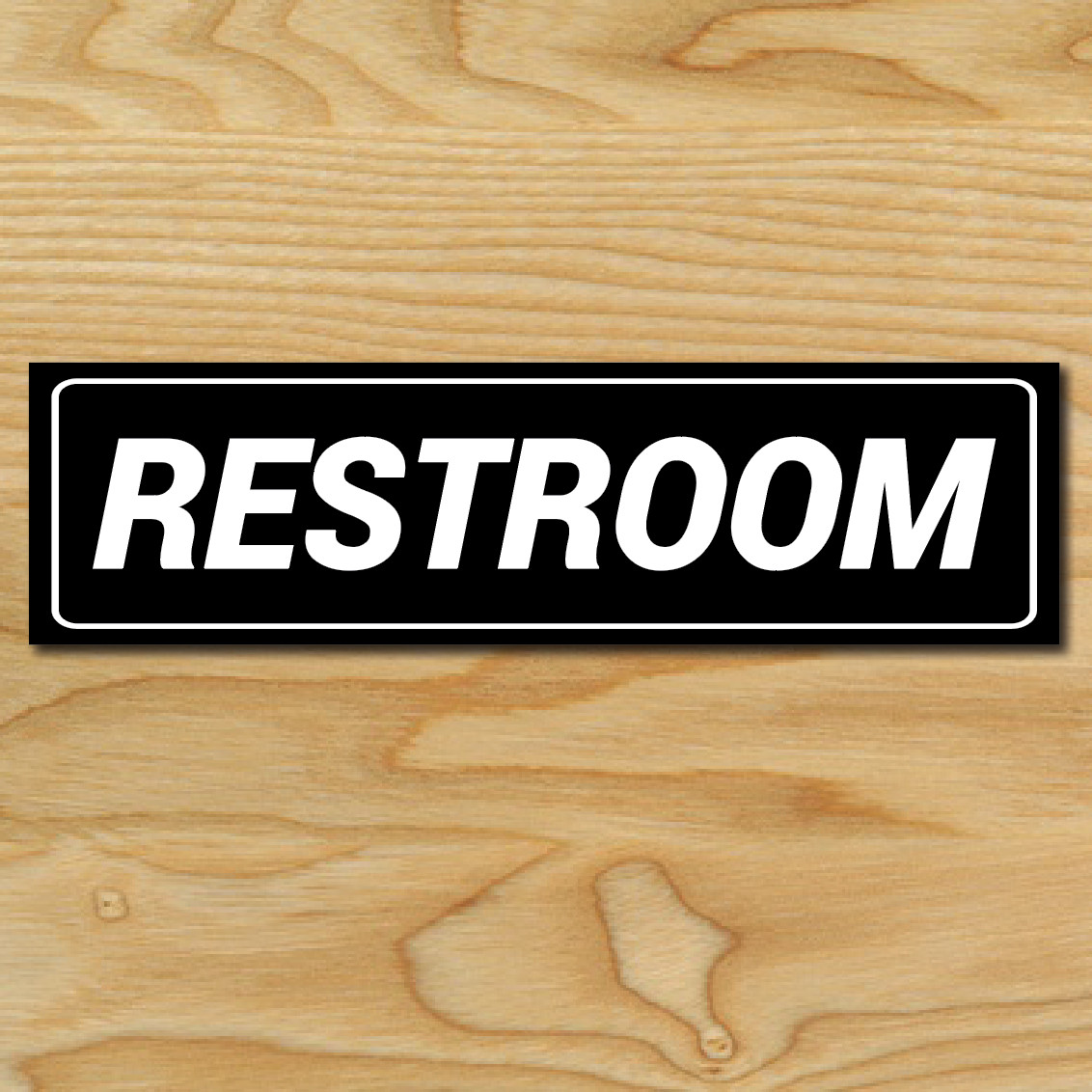 (1) RESTROOM Sign Sticker Business Decal Store 1.5&Prime;x5.5&Prime; Window Door Bathroom