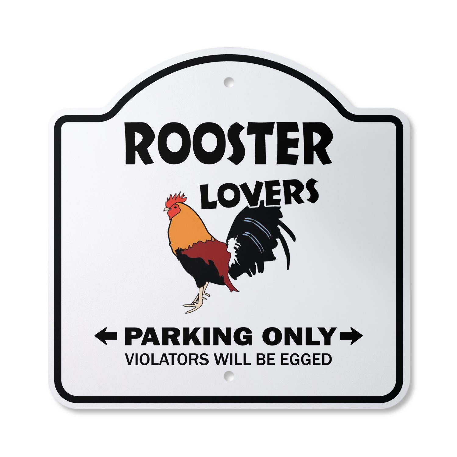Rooster Lovers Parking Plastic Novelty Sign Chicken Farmer Farm Cock