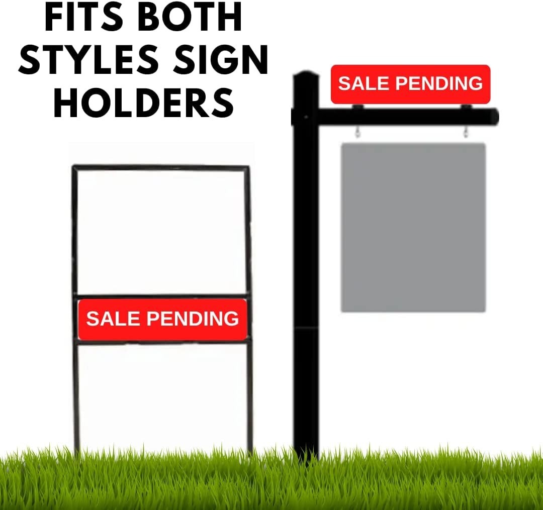 Real Estate Sign Rider Aluminum 6×24 for Sale Pending Open House Office