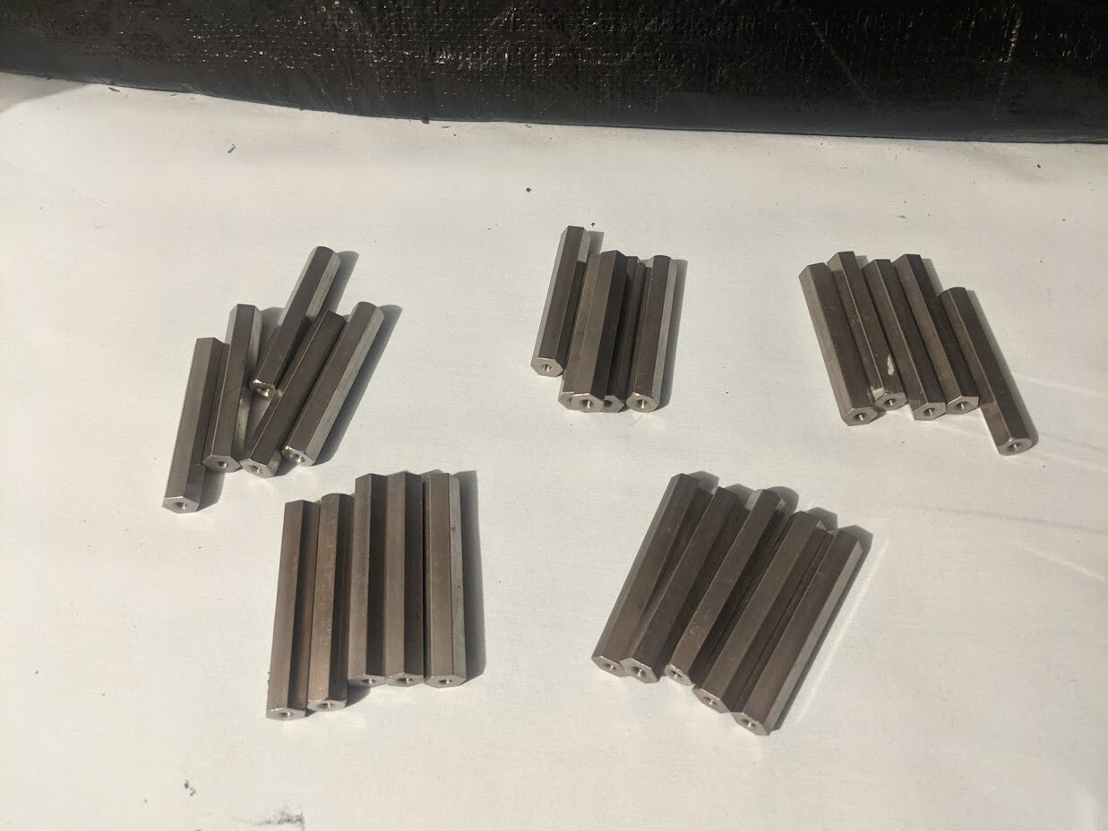 Aluminum Stand Offs package of 99 pieces Assorted lengths 3/4&Prime; to 3 1/4&Prime; length