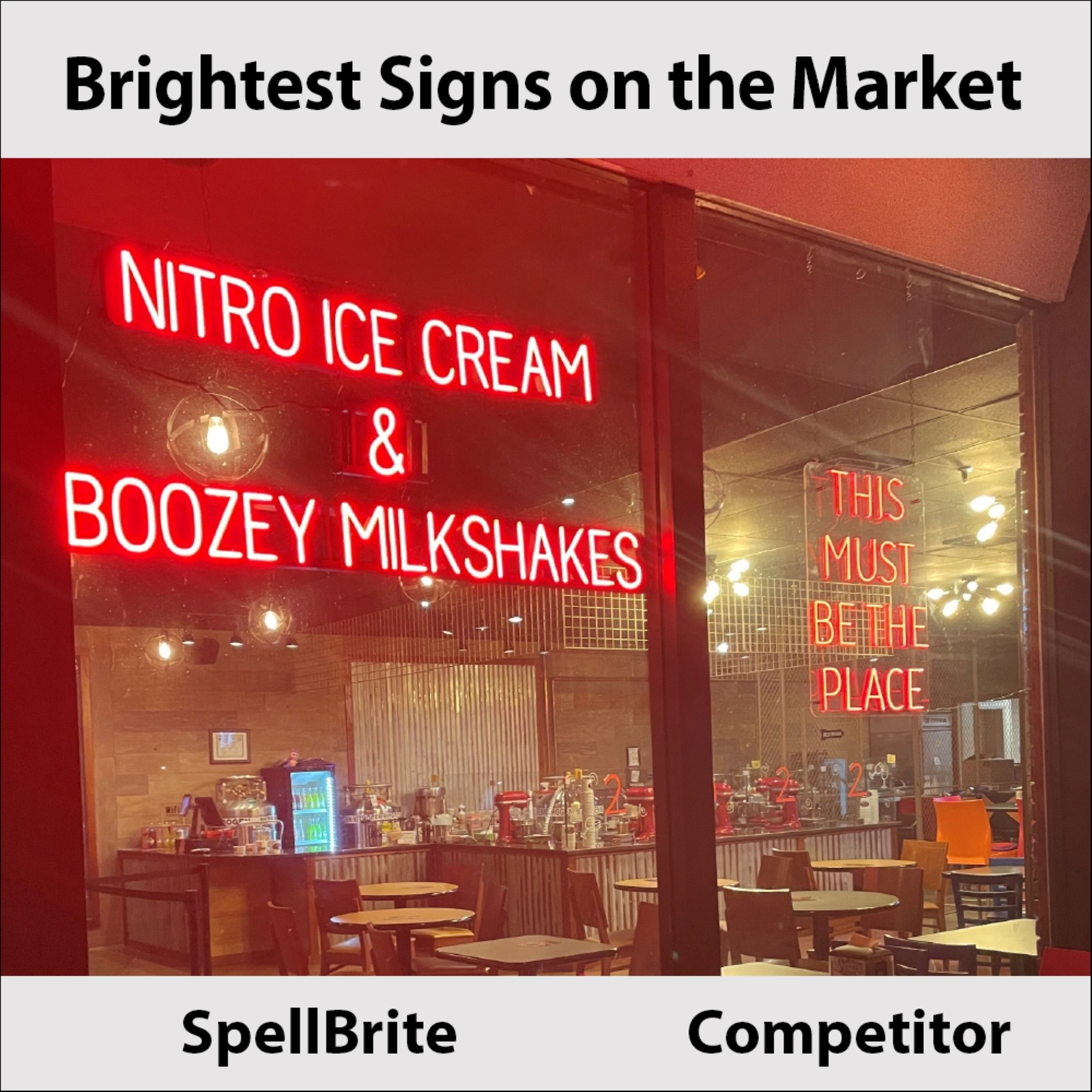 SpellBrite OPEN Sign | Neon Open Sign Look, LED Light | 16.5&Prime; x 6.3&Prime;
