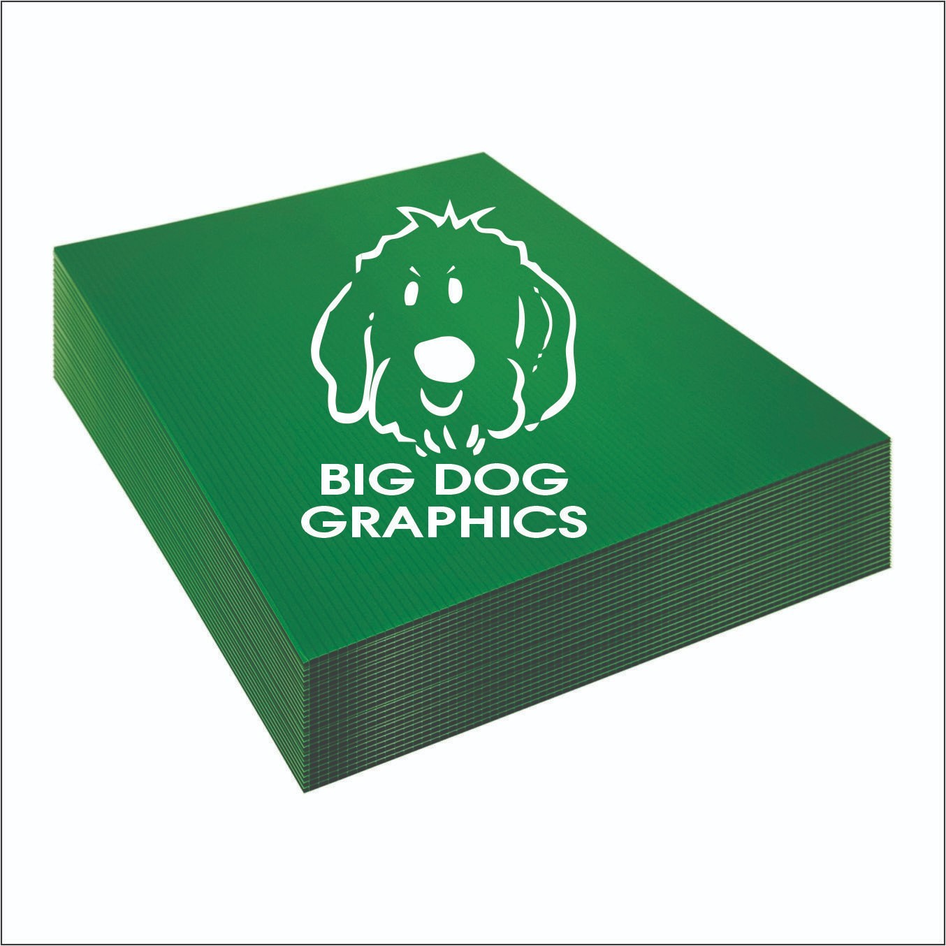 3 pieces 24&Prime;X18&Prime;Blank Green Coroplast