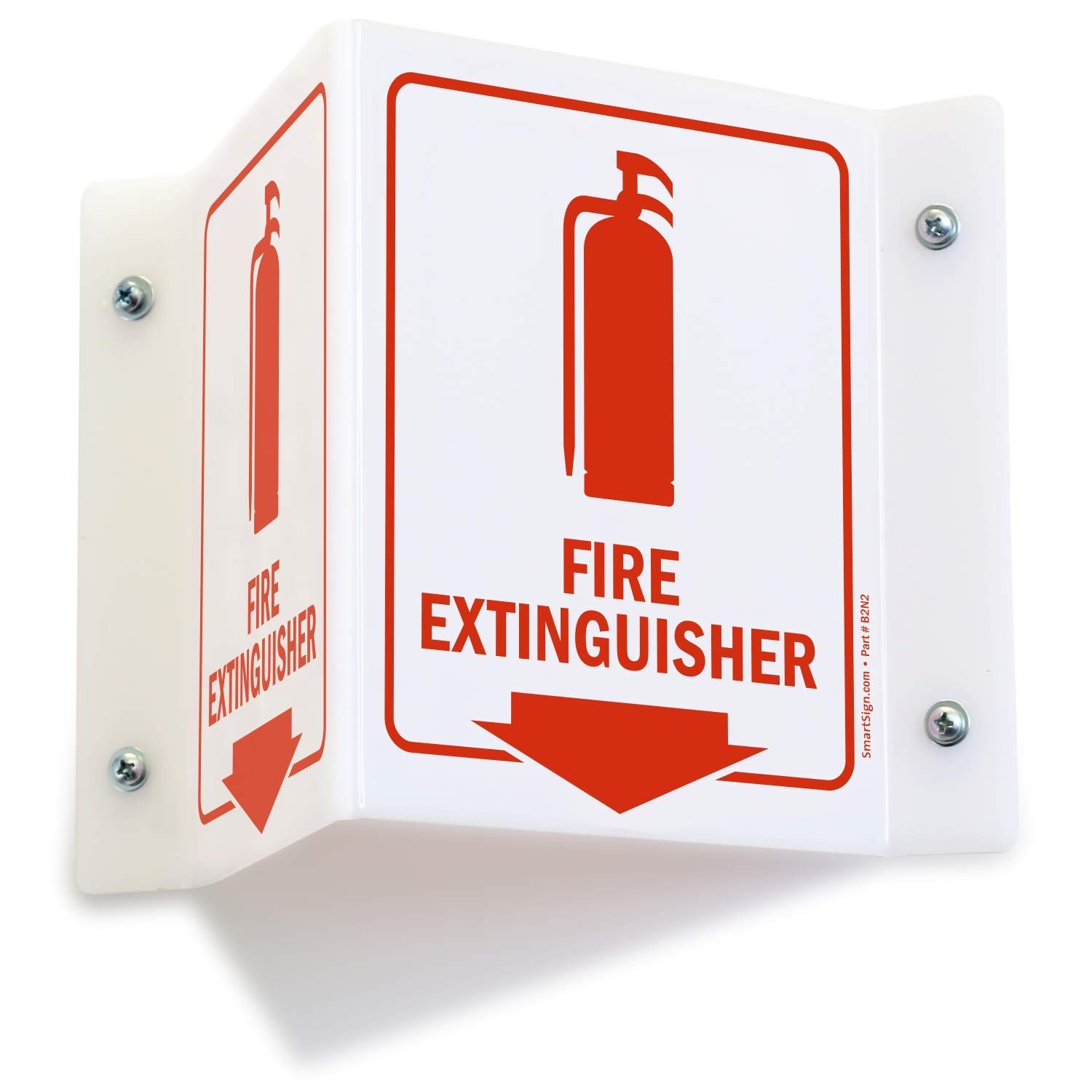 1 PCS 5×6 Inch Acrylic Fire Extinguisher Projecting Sign For Safety Wall
