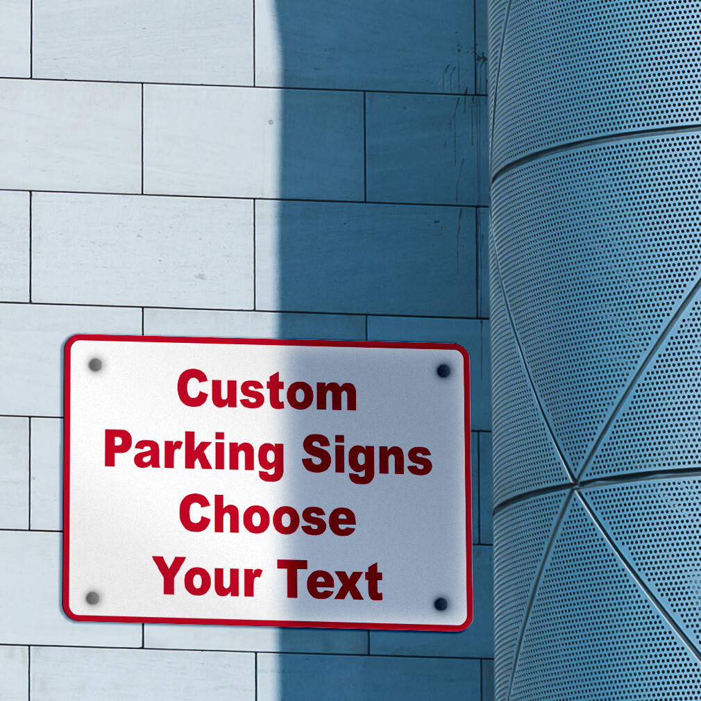 Aluminum Horizontal Metal Sign Custom Parking Osha Weatherproof Street Signage