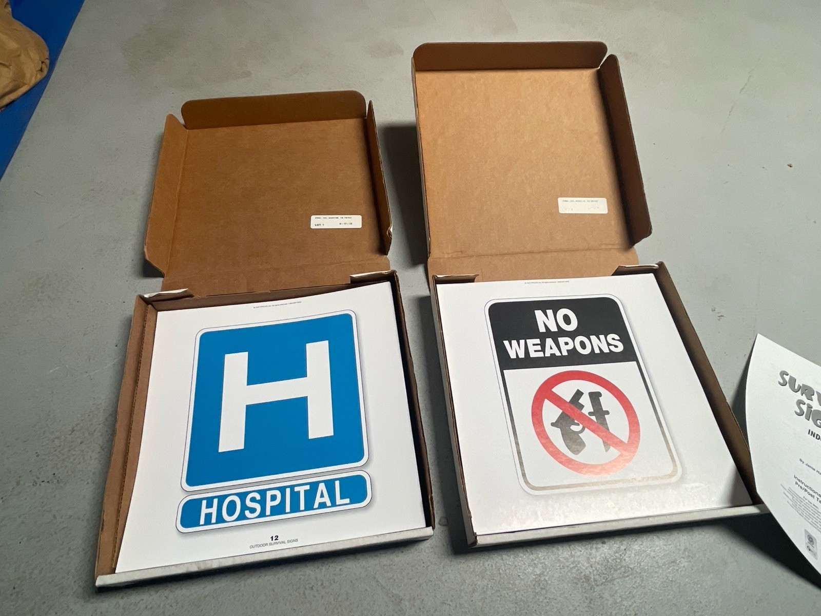 PCI Survival Signs Educational Kits 2 Piece Lot (Indoor & Outdoor)- 41 Signs