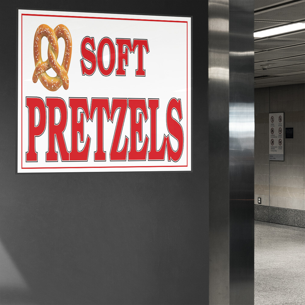 Decal Stickers Soft Pretzels Restaurant Food Bar Vinyl Store Sign Label