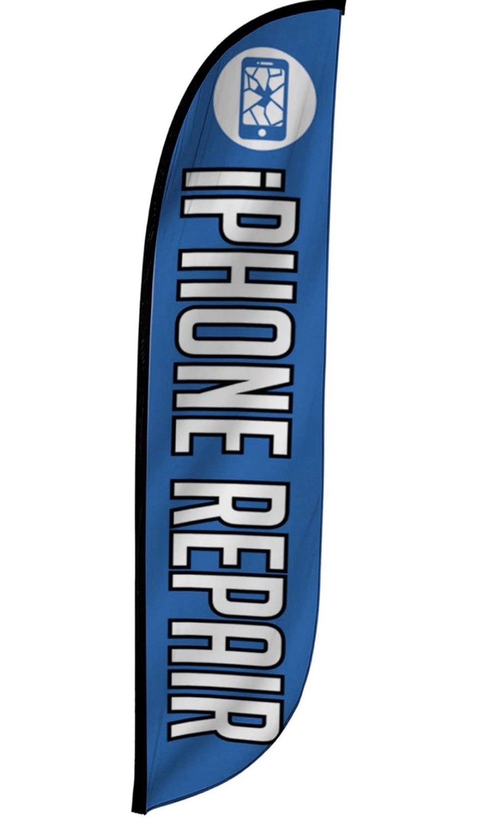 12ft Feather Flags “iPhone Repair” With 2 Flags and 2 Metal Pole Kits