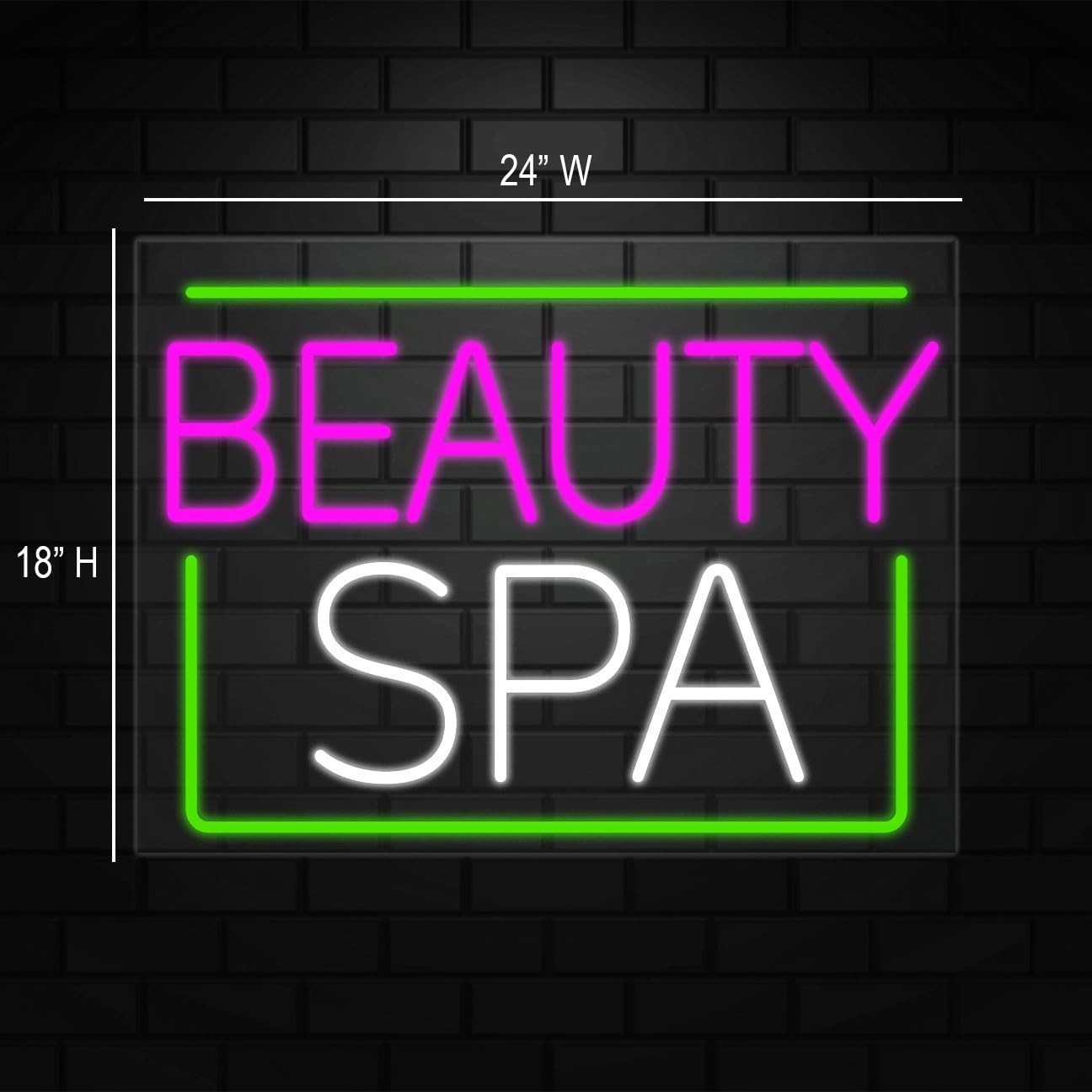 Beauty SPA Neon Sign for Retail Displays | LED Flex Neon | 24&Prime;W x 18&Prime;H x 1&Prime;D