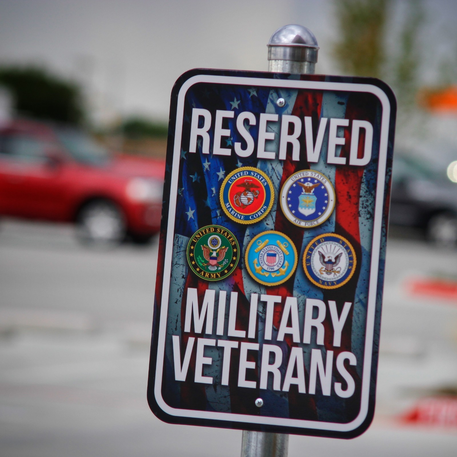 Reserved Military Veterans Parking 12 x 18 – Metal Sign