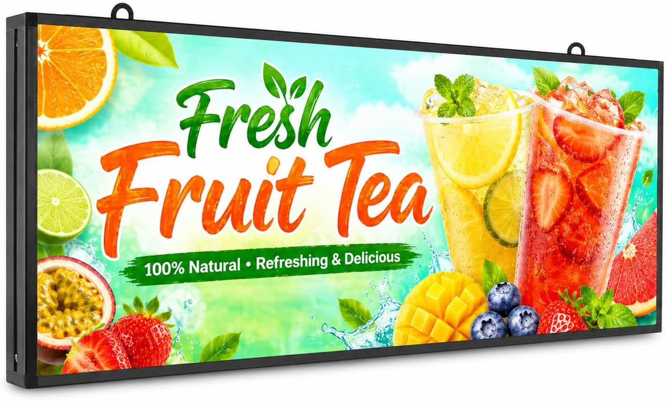 P5 Outdoor LED Sign 39&Prime; X 14&Prime;, Wifi & USB Programmable Full-Color Message Board,
