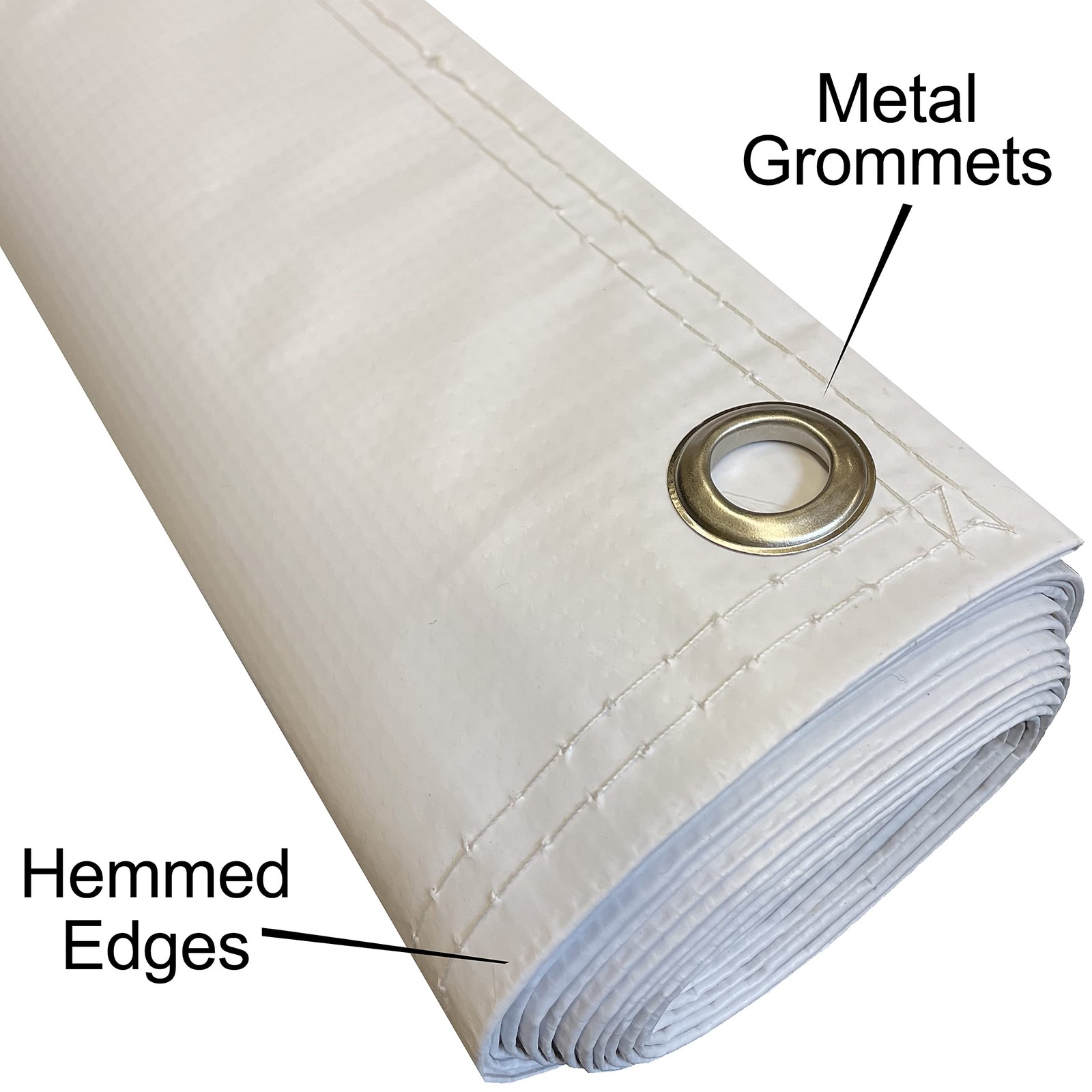 4 LESS CO 3×10 Ft Blank Vinyl Banner White 13oz Sign with Grommets / Hem