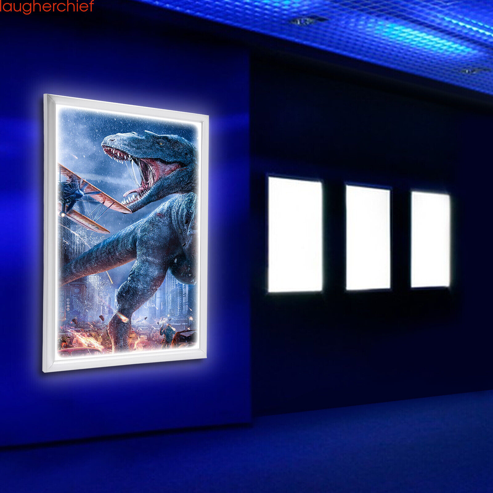 Wall Mount LED Light Box Movie Poster Display 24&Prime;x36&Prime; Advertising Frame Store US