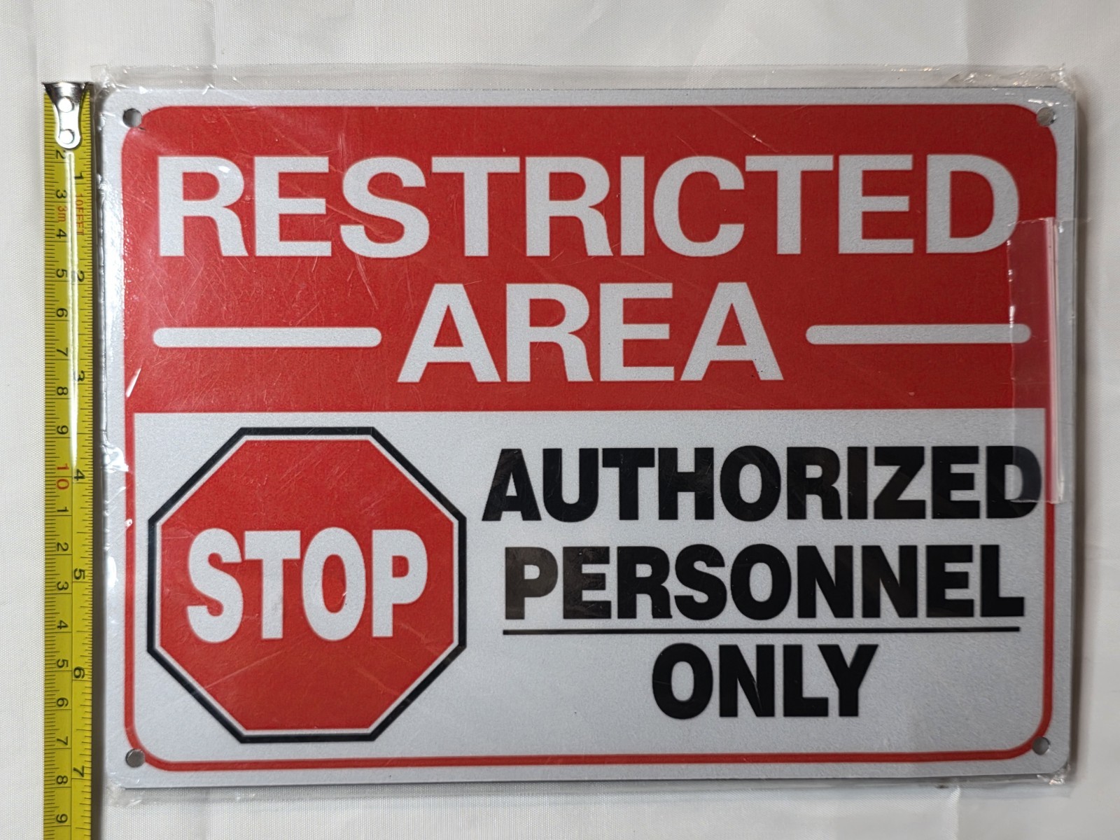 2 PACK Restricted Area Authorized Personnel Only Heavy Gauge Stop Sign 10&Prime;x7&Prime;