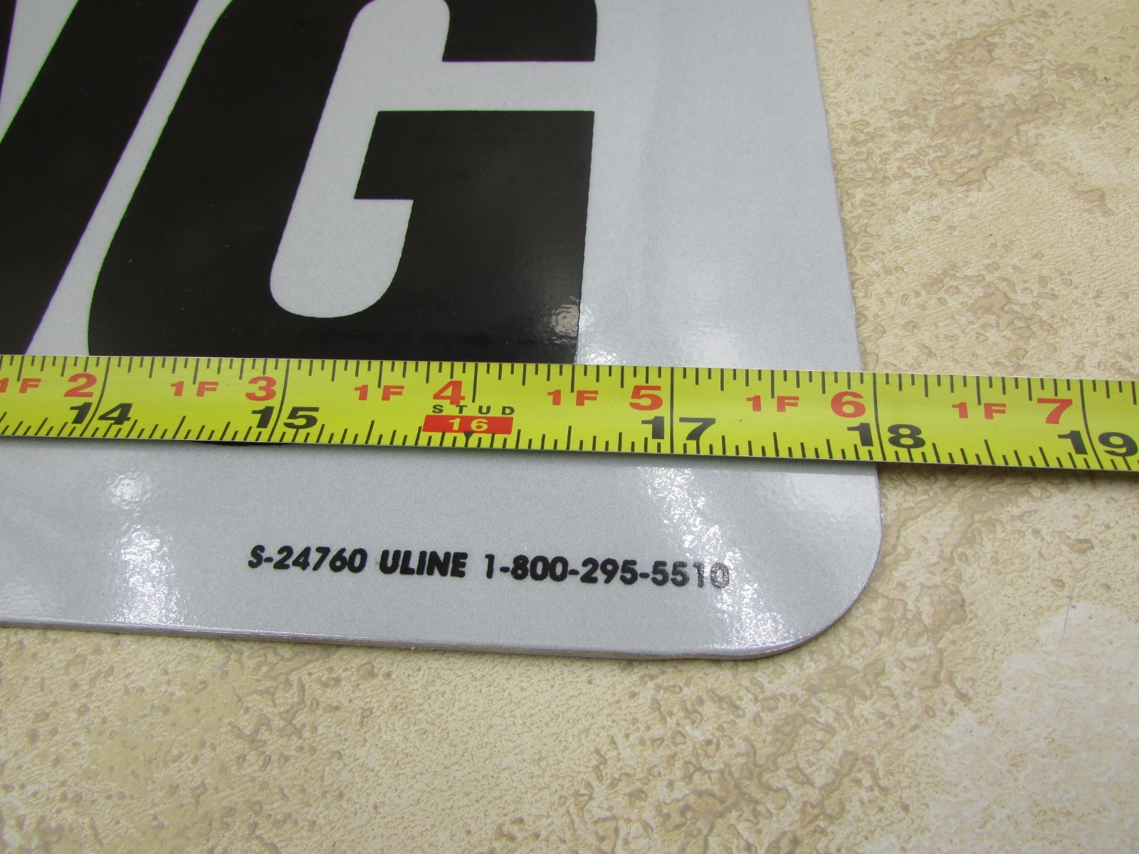 ULINE (Now Hiring) Metal Aluminum Sign, 4 Pre-Drilled Holes In Corners 18&Prime; X 12&Prime;
