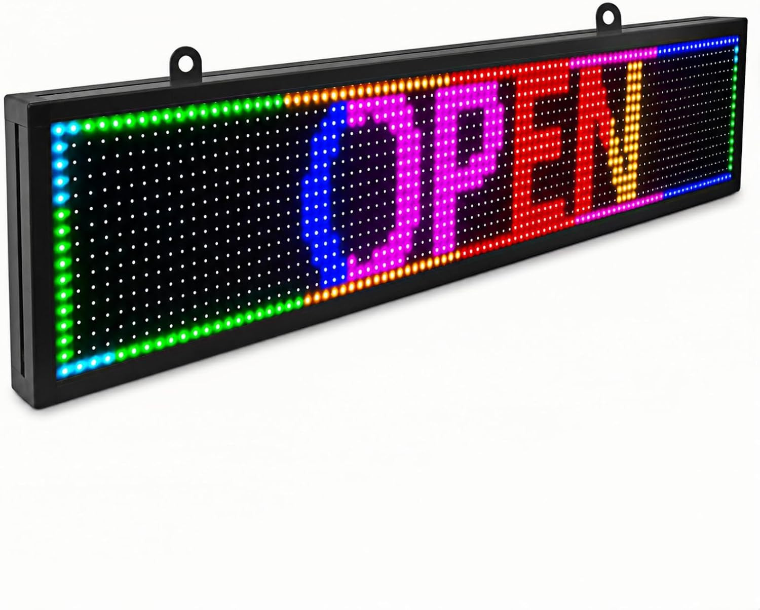 Wifi Programmable LED Sign 40&Prime; X 8&Prime;, Outdoor P10 Store Sign | IP65 Waterproof, 4