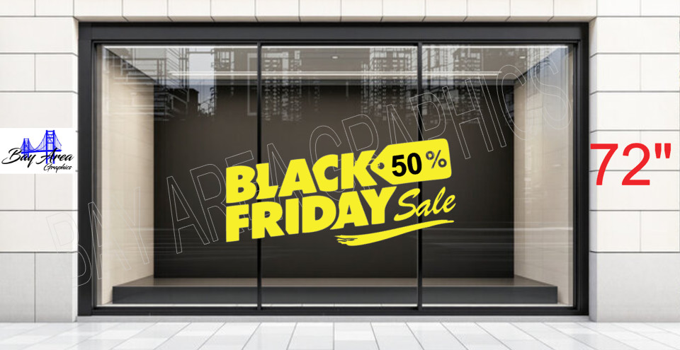 Black Friday % Sale Vinyl Sign – Shop Window Waterproof Promo ORACAL 651