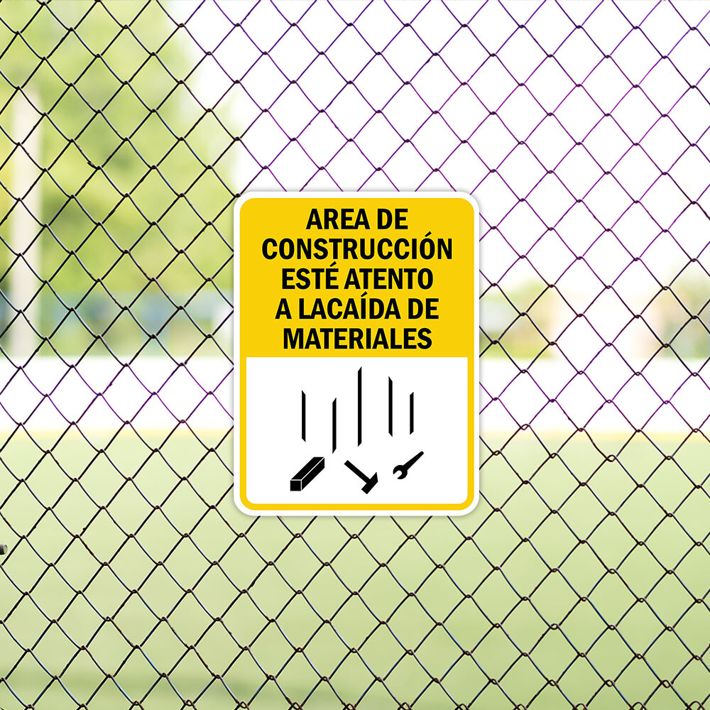 Portrait Round Plus Area de Construcción Esté Atento a LaCaída De Materiales