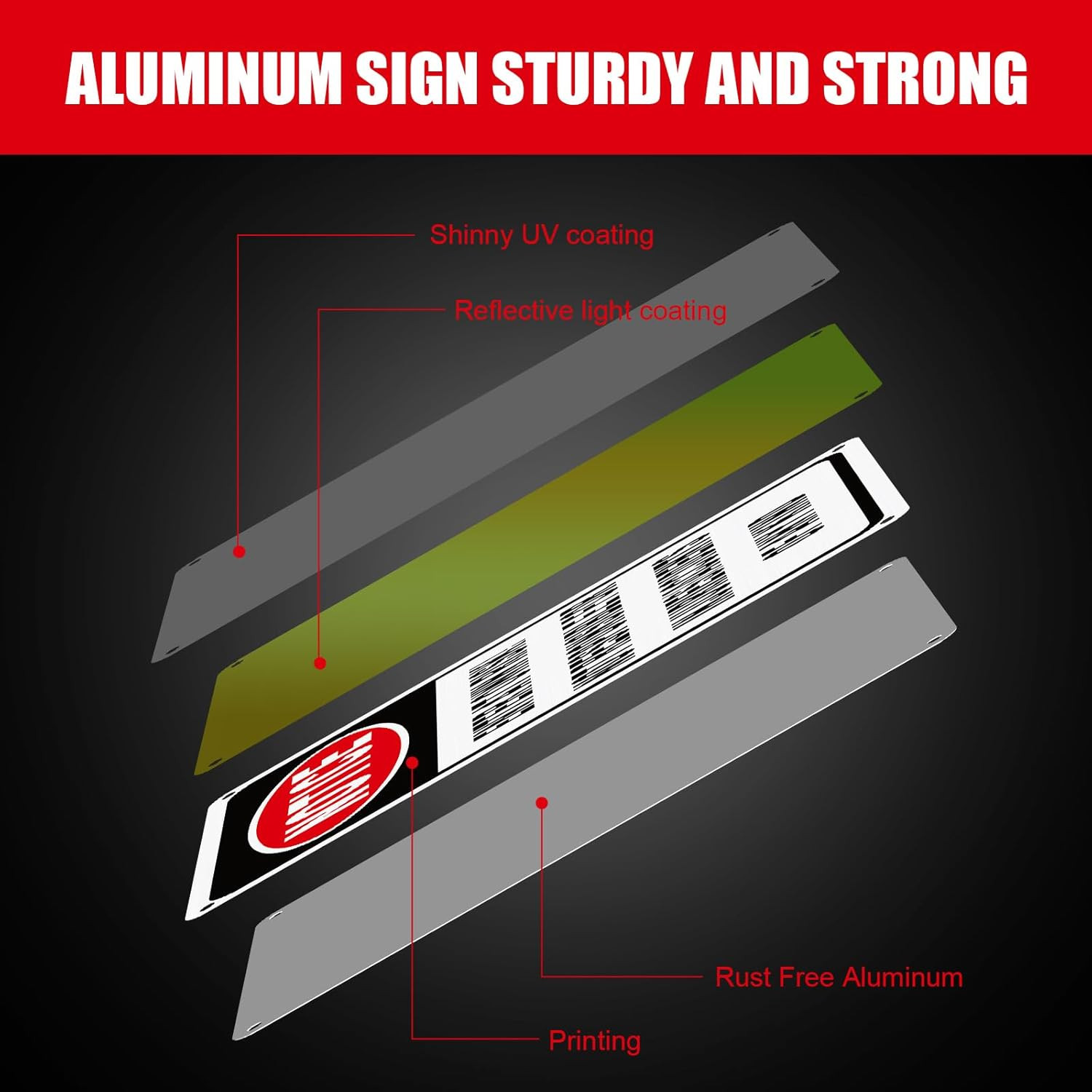 4 Pcs Notice Enter at Own Risk Sign 10 » X 7&Prime; Reflective Aluminum Not