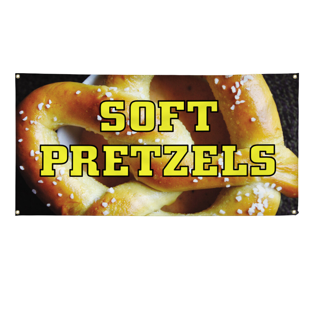 Vinyl Banner Multiple Sizes Soft Pretzels Outdoor Advertising Printing G Outdoor