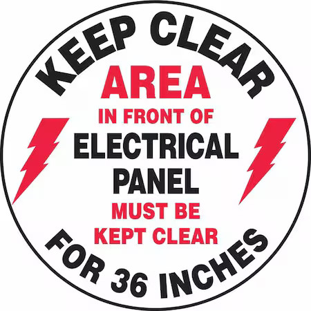 Accuform Mfs729 Slip-Gard Round Floor Sign, 17 In H, 17 In W, Vinyl, Circle,