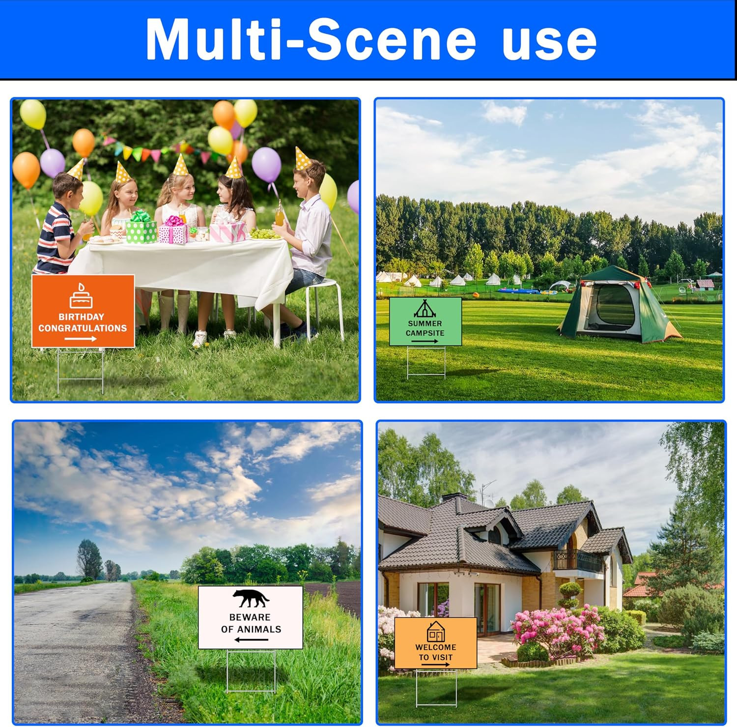 25 Pack Metal Yard Sign Stakes – 16.5X7 Inches, Real Estate Sale Signs, Custom O