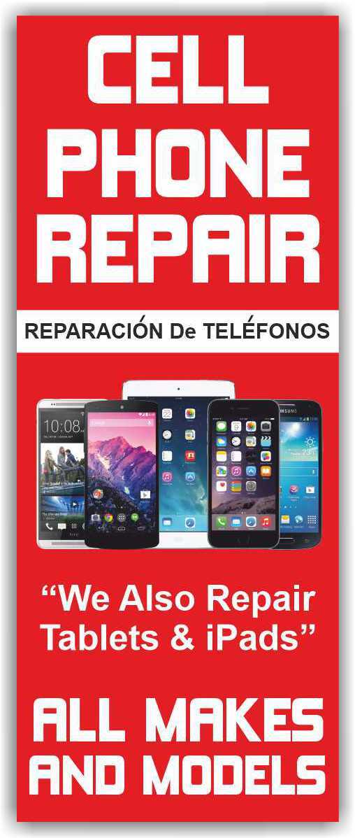 CELL PHONE REPAIR Advertising Banner Vinyl Mesh Sign service fix laptop shop