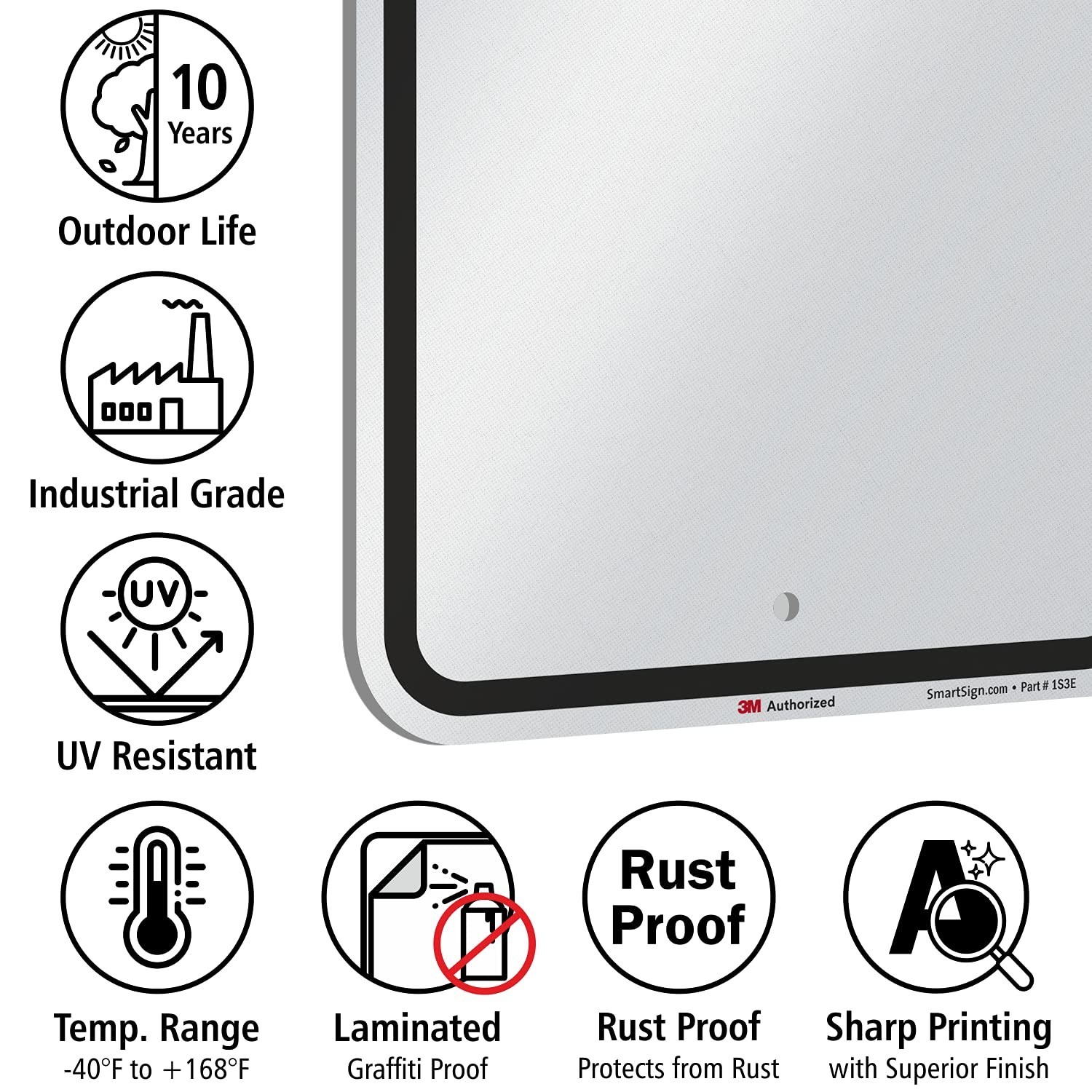 Blank Write-On Metal Sign 18×12&Prime; – Reflective Aluminum, Durable, USA Made