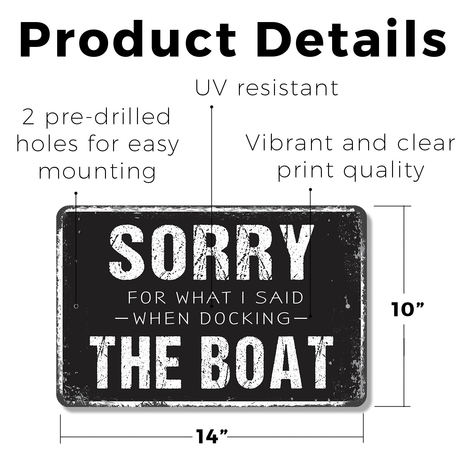 Sorry For What I Said When Docking The Boat Sign Wind Waves Words for Marinas