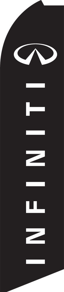 SWOOPER FEATHER FLUTTER FLAG SIGN ADVERTISING INFINITI DEALERSHIP HALF SLEEVE