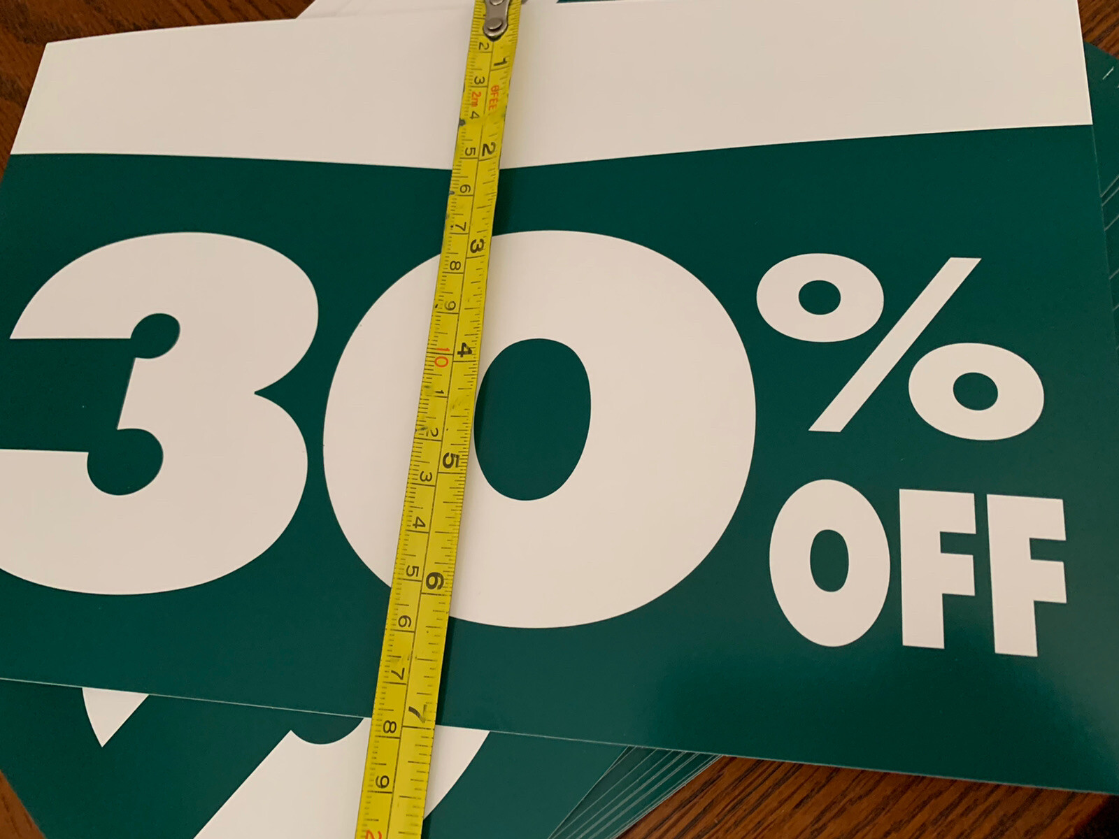 Set Of 50~ Special Sale Retail (GreenColor) Store Sign 30% OFF~ 11 X 7
