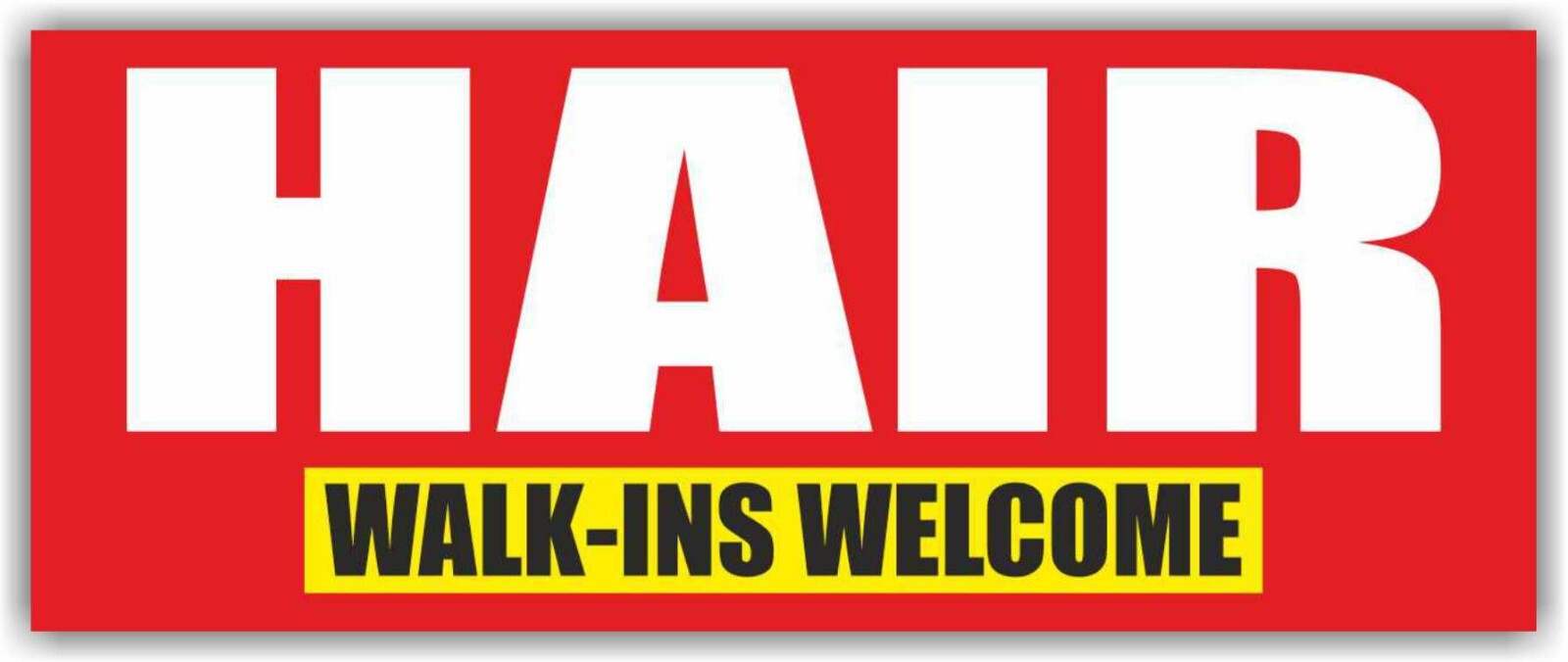 HAIR WALK-INS WELCOME Advertising Banner Vinyl Mesh Sign beauty spa barber shop