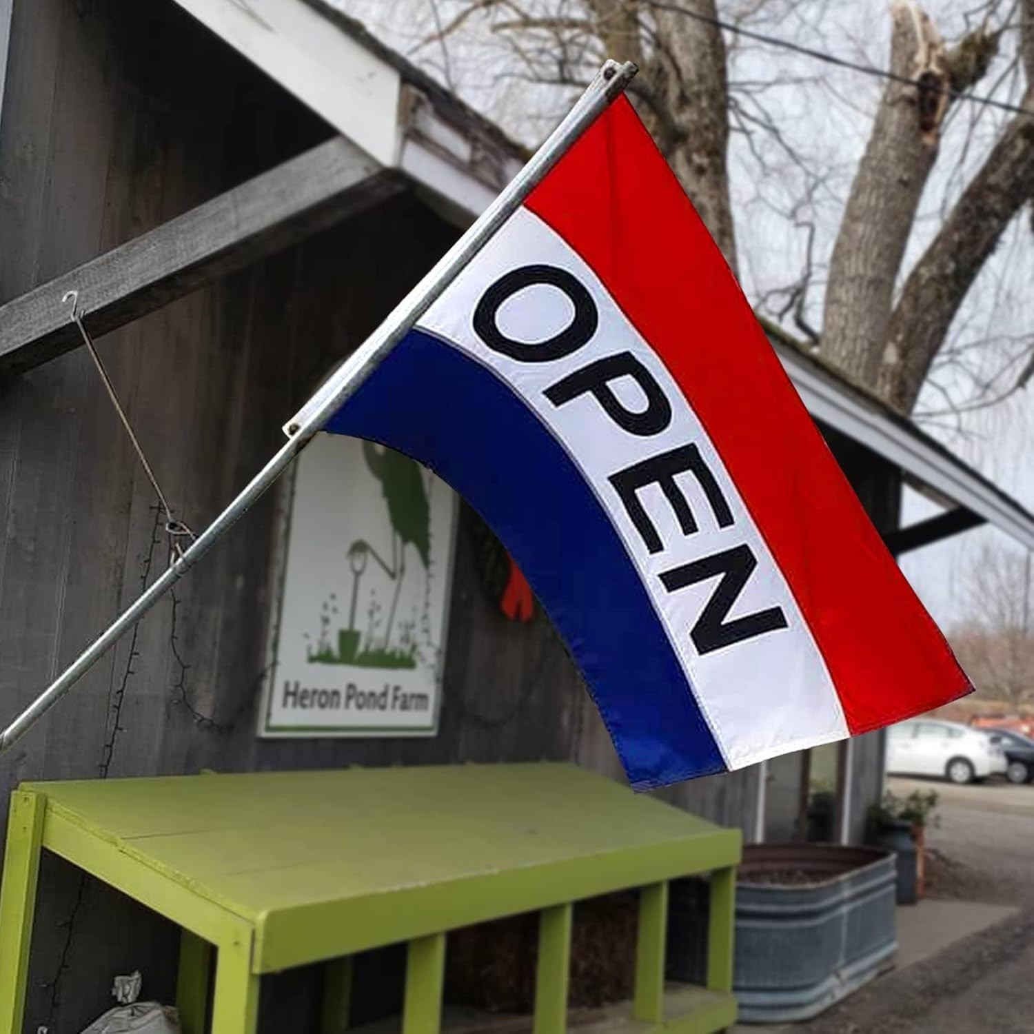 3×5 Ft Open Flag – Double-Sided, Fade Resistant Heavy Duty for Businesses