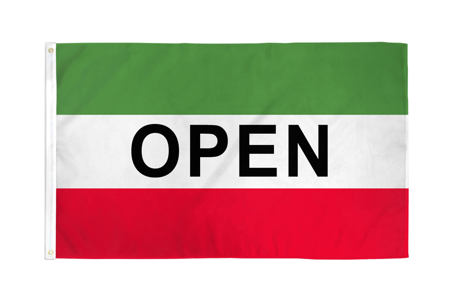 Open 3x5ft Flag Open for Business Flag Open Red White Green