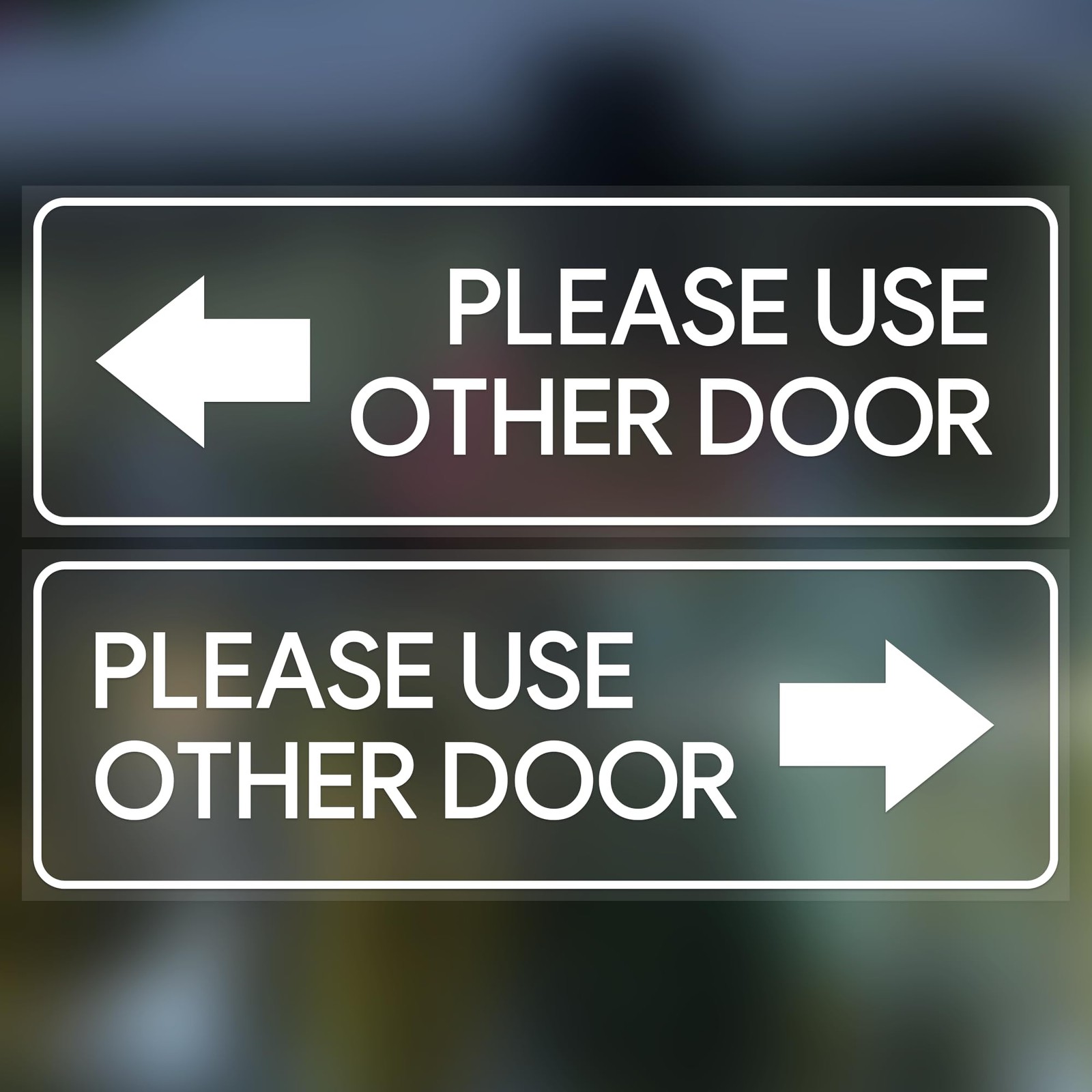 Please Use Other Door Stickers, Left and Right Arrow Decals, 12&Prime; x 4&Prime; Transpa…