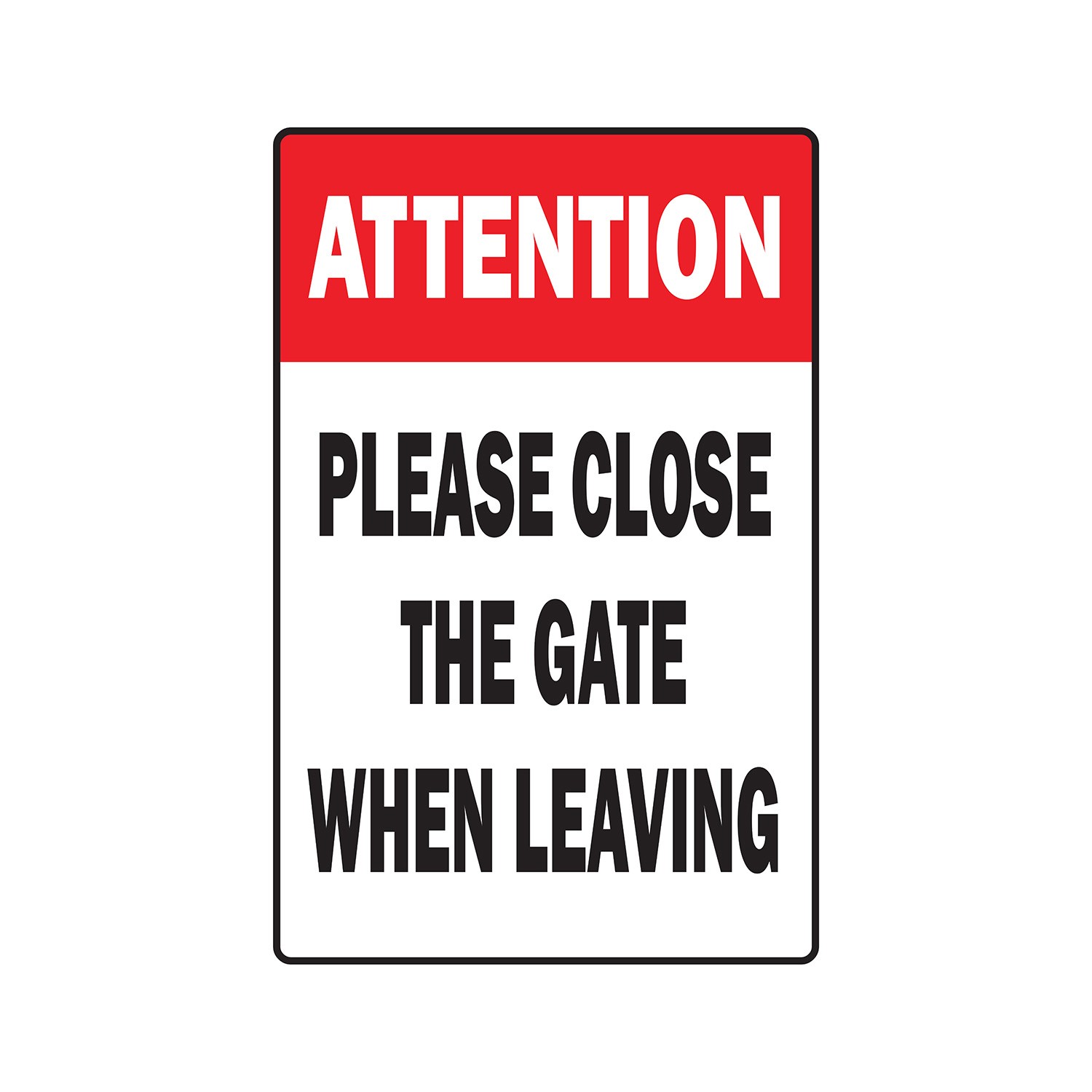 ATTENTION PLEASE CLOSE THE GATE Sign Or Decal gated property door parking gift