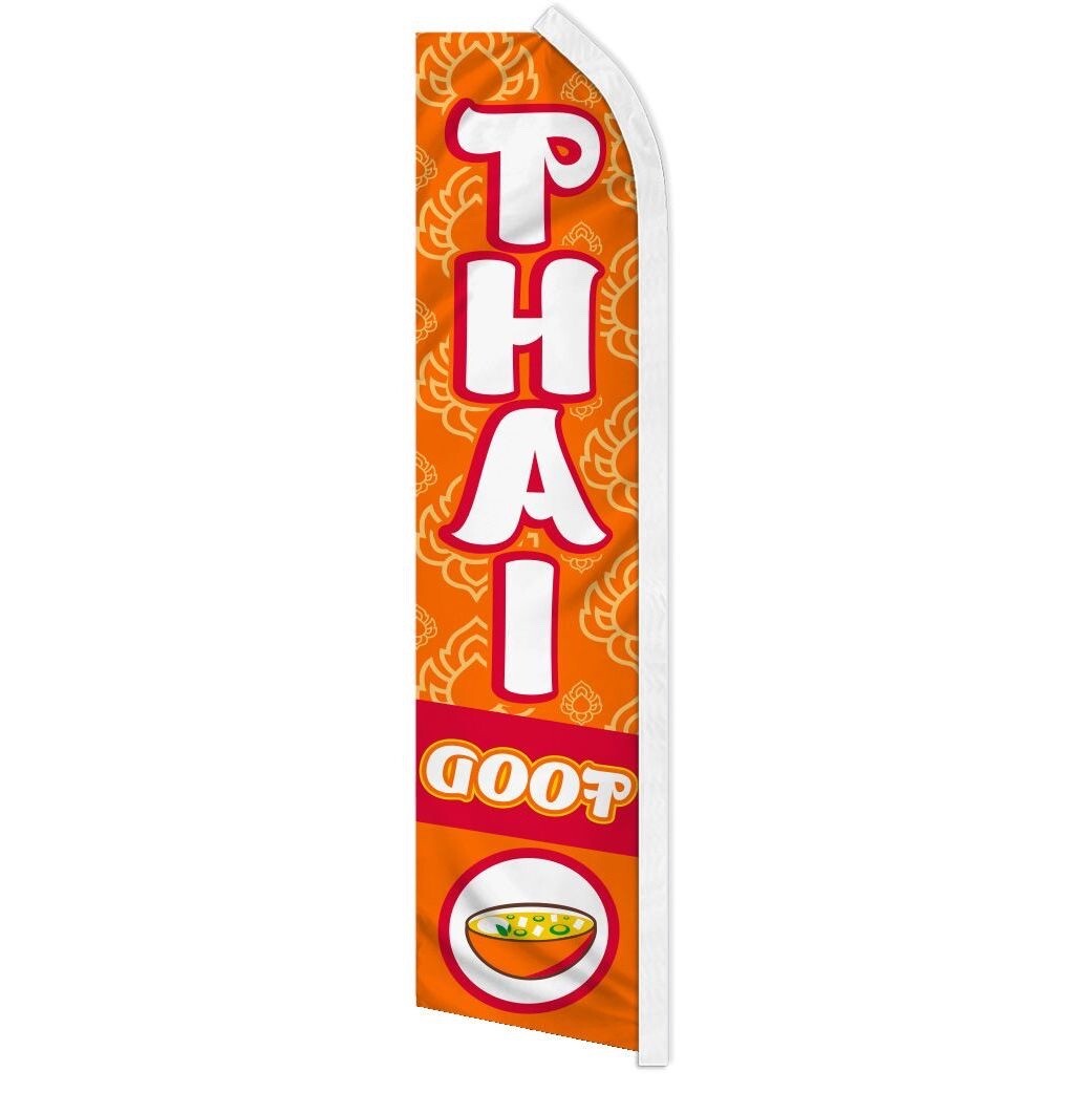 THAI FOOD advertising super flag polyester banner sign *POLE NOT INCLUDED*