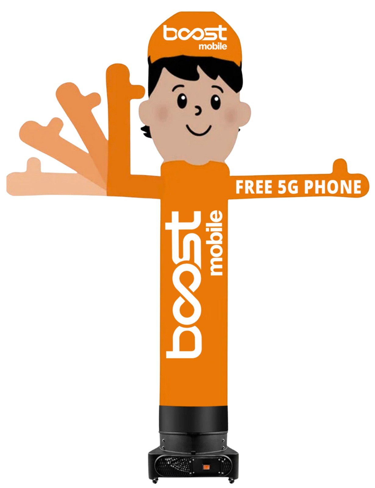 10ft Boost Mobile Inflatable One-Arm Waving Man {Without Blower} Works with 18&Prime;