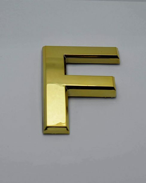 1 PCS – Apartment Number Sign/Mailbox Number Sign,Letter F(Gold,3D…-REF24-1027