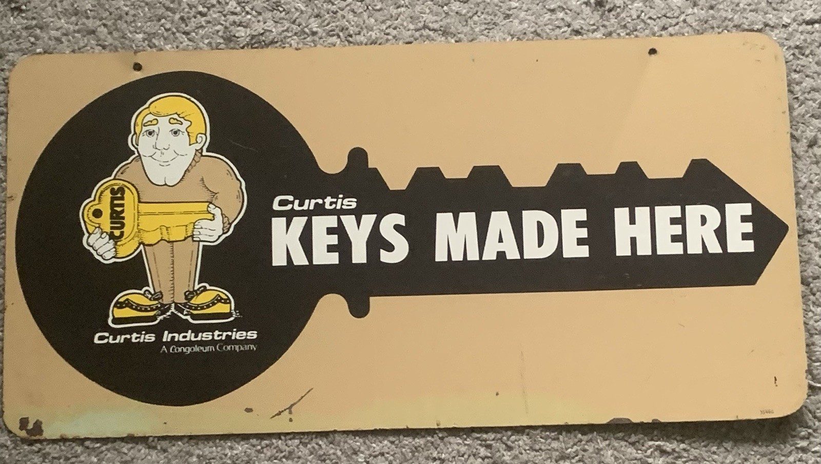 Original Curtis industries Sign “KEYS MADE HERE “