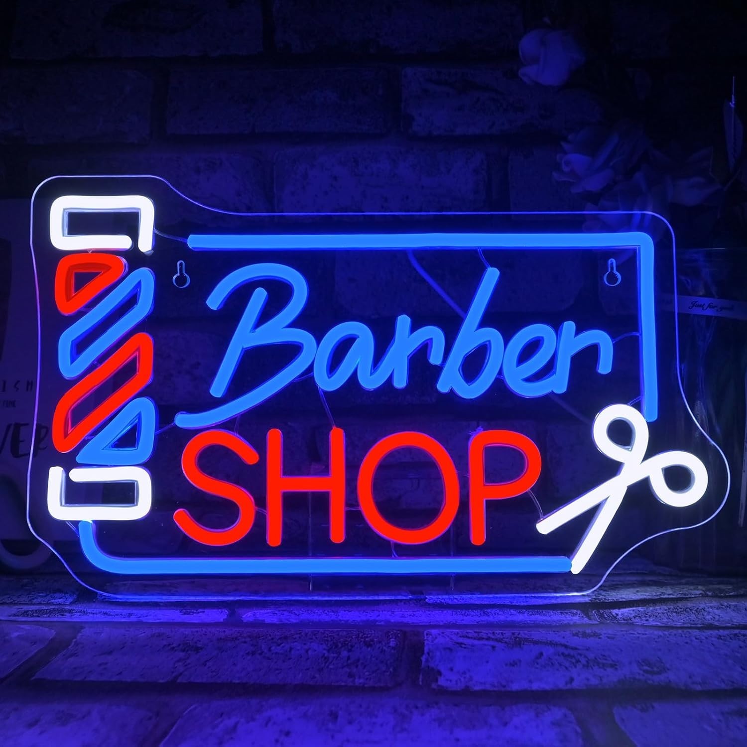 Barber Shop Neon Sign Barber Pole Led Signs for Wall Decor Salon Station Neon…