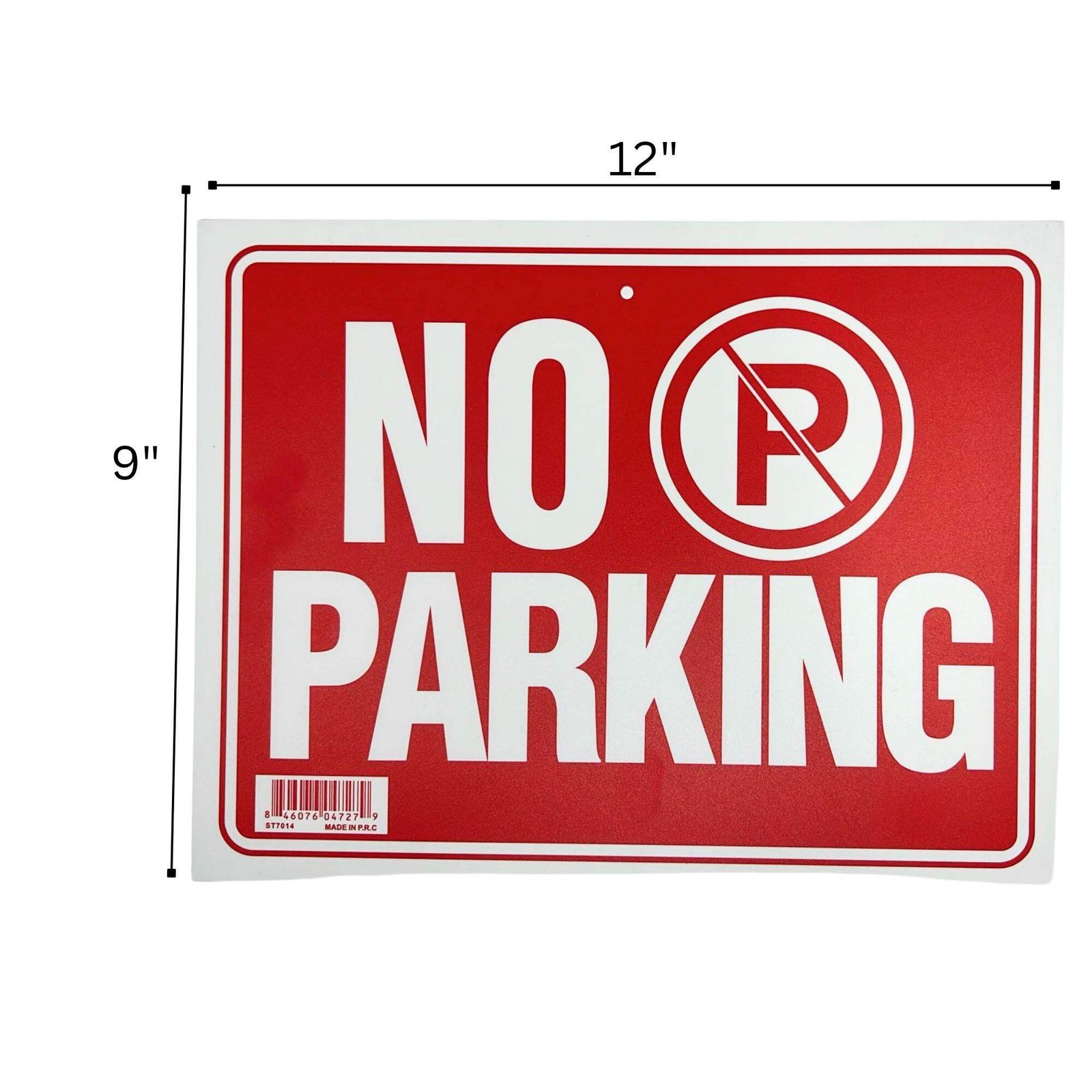 9&Prime;X12&Prime; « NO PARKING » Plastic Signage Sign-1 Pack
