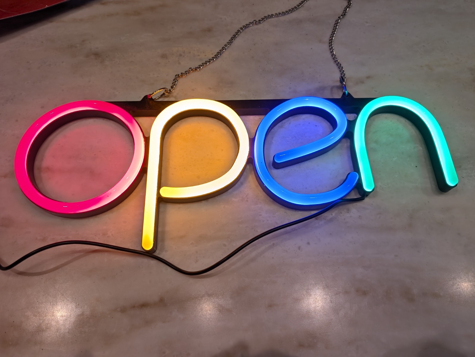 LED Welcome & Open Sign Light, Neon Sign Open, Multicolor Style – USB powered