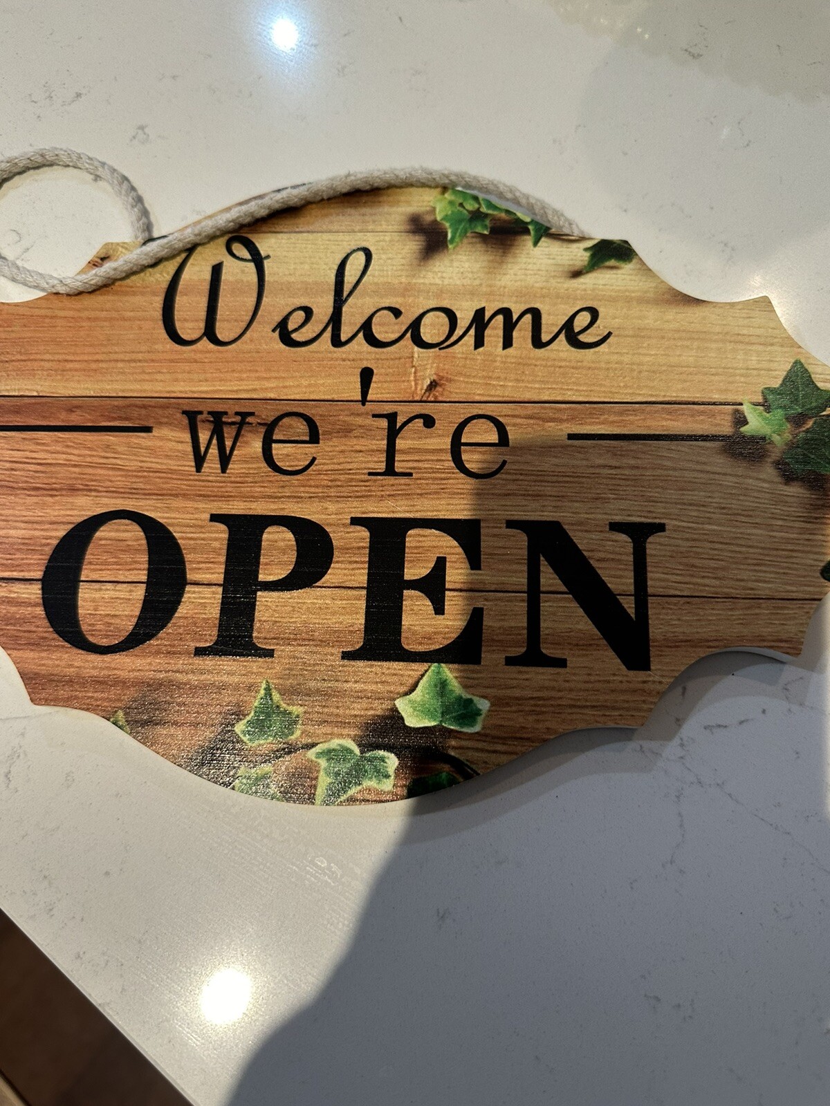 Open sign Open Closed Sign for Business Wooden Double-sided Closed Open