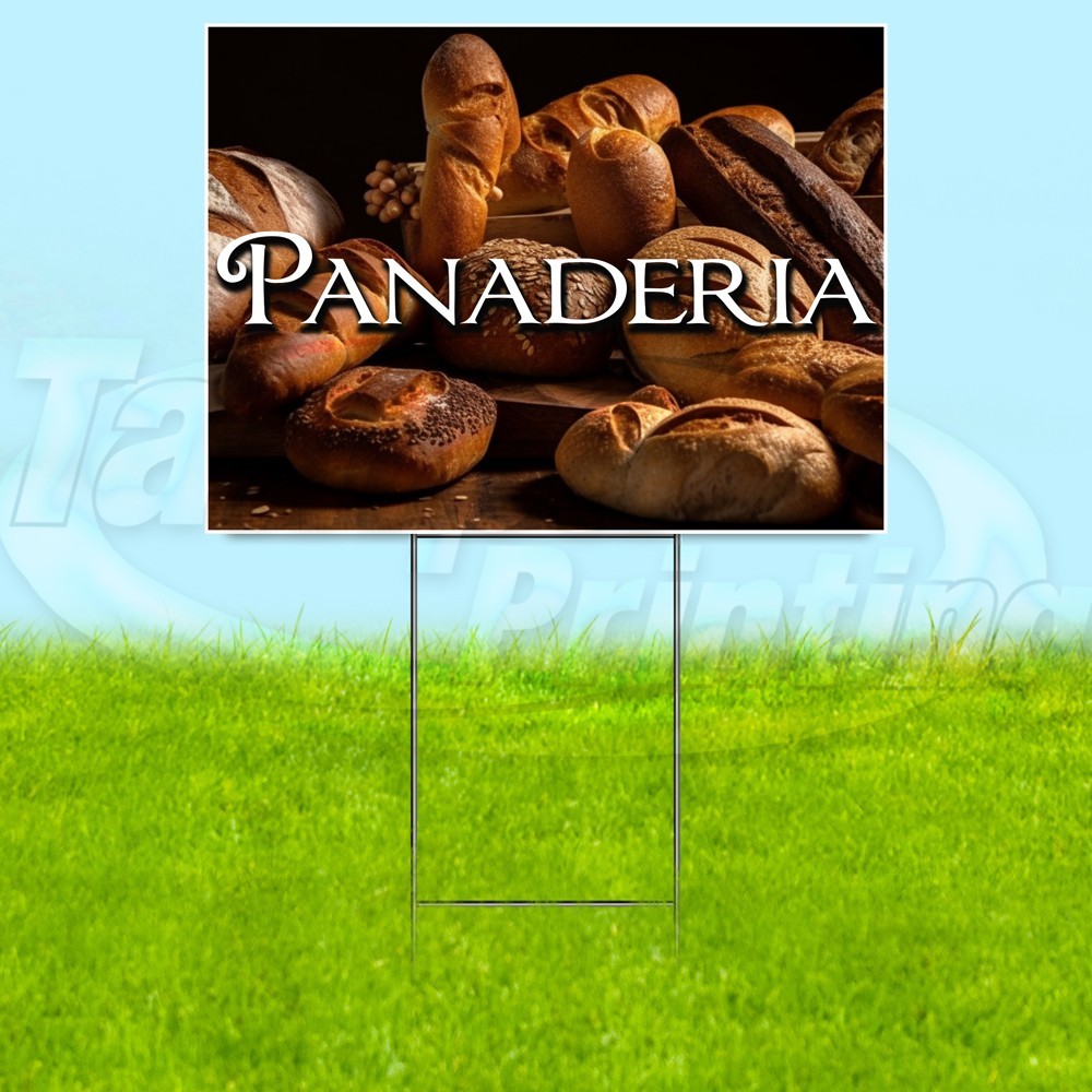 PANADERIA 18×24 Yard Sign Bakery Food Plastic Corrugated WITH STAKE USA YS08111