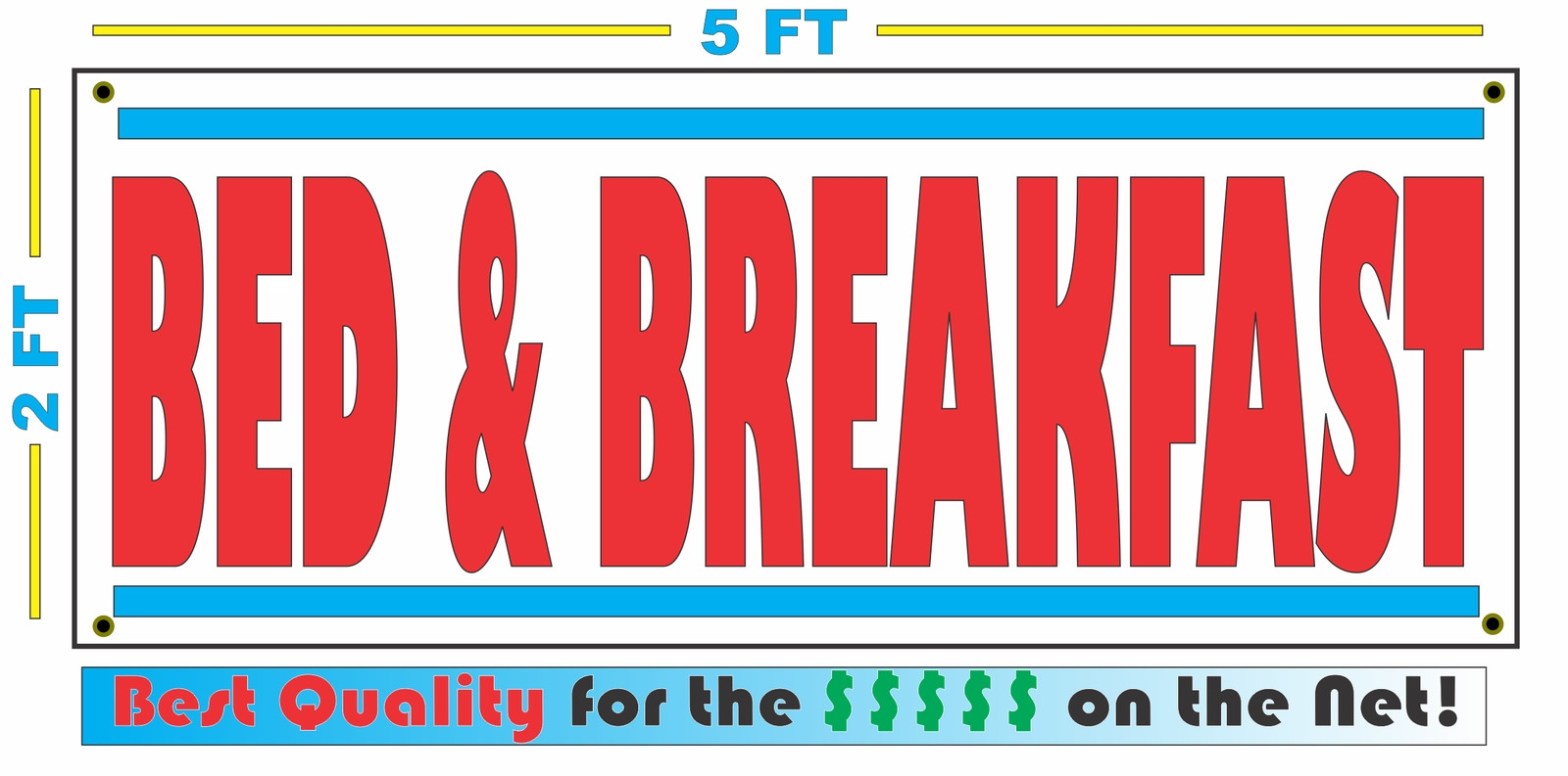 BED & BREAKFAST Banner Sign Vintage Retro Look Best Price!!!!!
