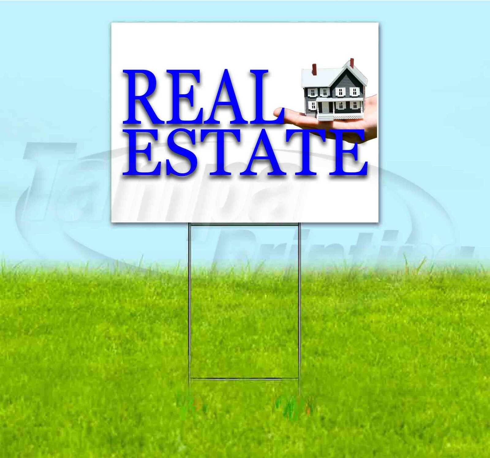 REAL ESTATE 18×24 Yard Sign WITH STAKE Corrugated Bandit USA BUSINESS REALTY