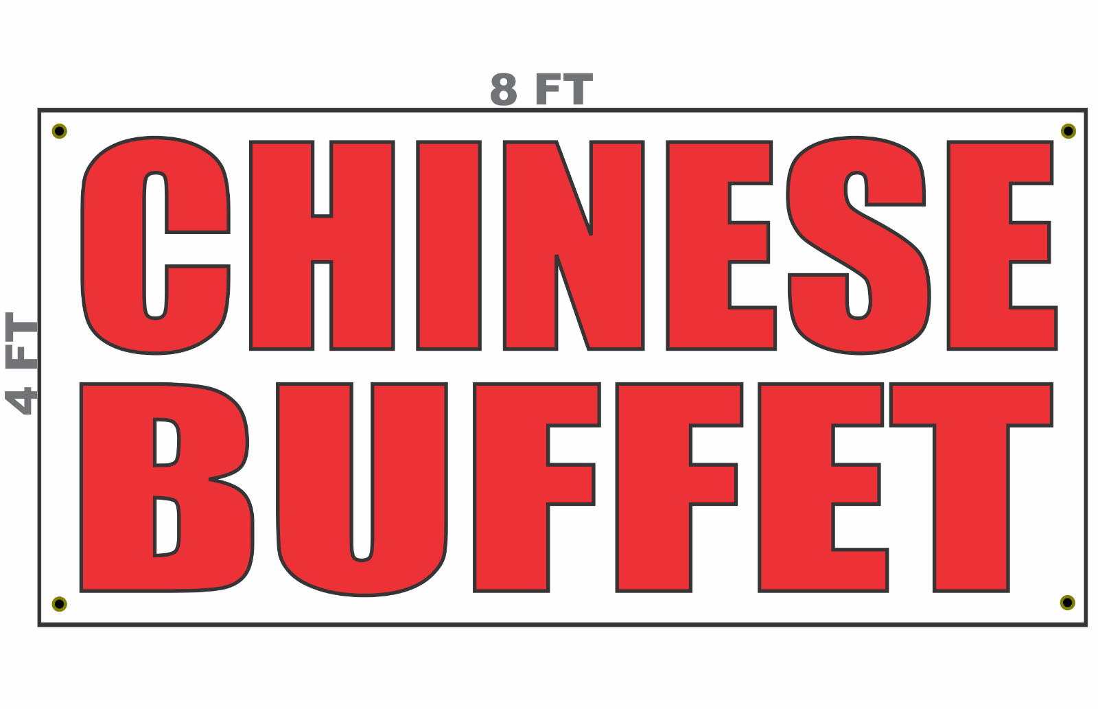 Chinese Buffet Banner Sign 4×8