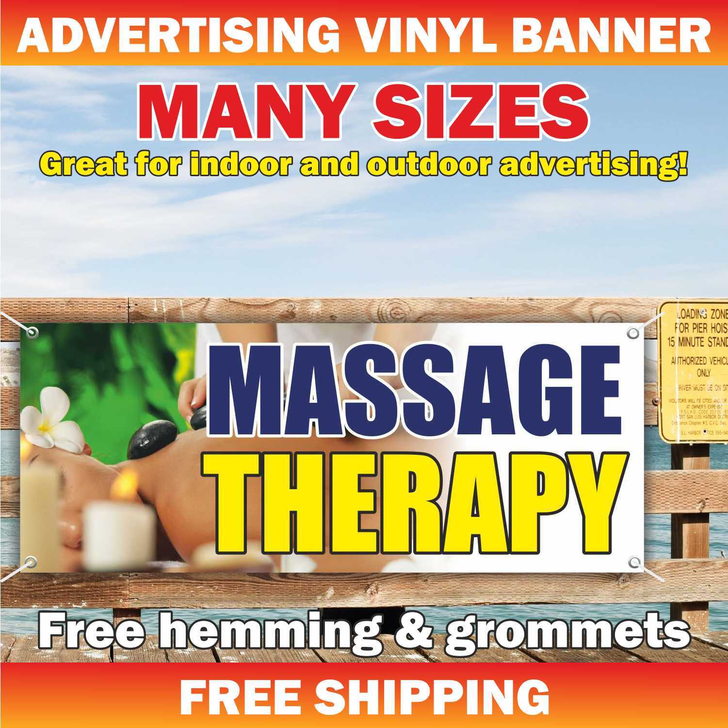 MASSAGE THERAPY Advertising Banner Vinyl Mesh Sign Beauty Spa Chinese Wellness