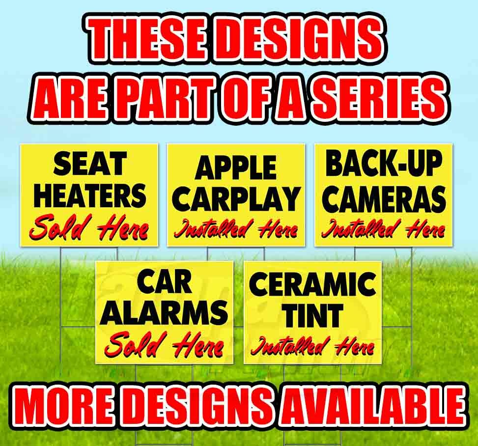 WINDOW TINT INSTALLED HERE Yard Sign Corrugated Plastic Bandit Lawn Decoration