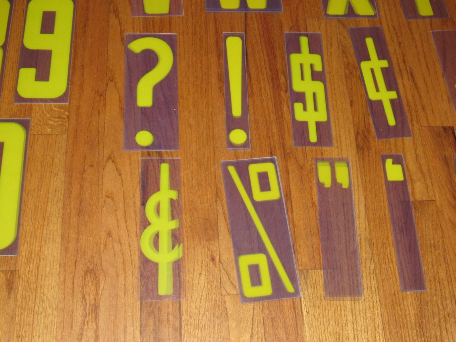 224 Vintage Plastic Marquee Outdoor Sign Symbols Letters Numbers 8&Prime; On 9&Prime; Board